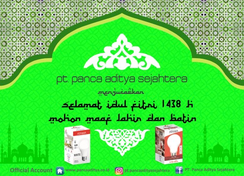 PT. Panca Aditya Sejahtera Mengucapkan Selamat Idul Fitri 1438 H